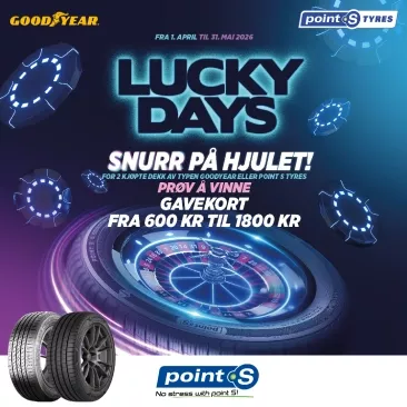 Lucky Days Point S Goodyear snurr på hjulet