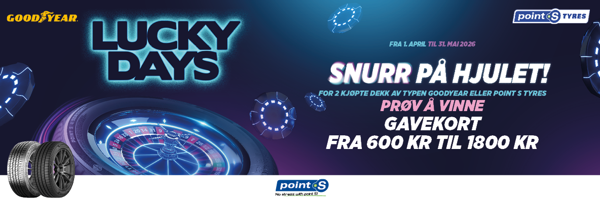 Lucky Days Point S Goodyear snurr på hjulet